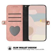 For iPhone 17 Side Buckle Double Fold Hand Strap Leather Phone Case(Pink)