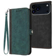 For iPhone 17 Pro Max Side Buckle Double Fold Hand Strap Leather Phone Case(Dark Green) - free shipping - PMc TechLife - Order now!