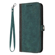 For iPhone 17 Pro Side Buckle Double Fold Hand Strap Leather Phone Case(Dark Green)