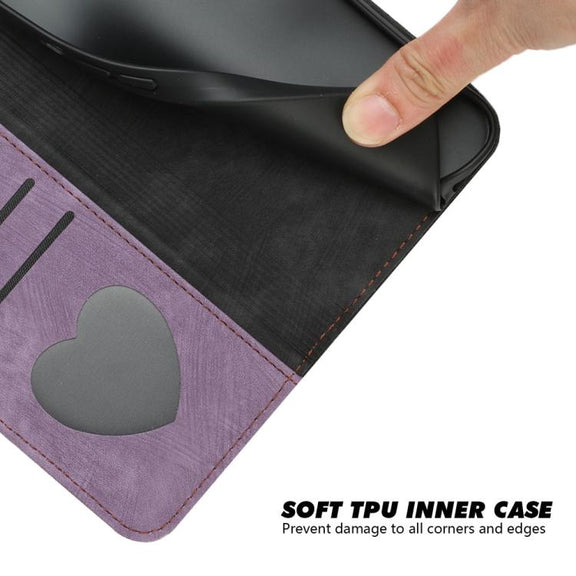For iPhone 17 Pro Side Buckle Double Fold Hand Strap Leather Phone Case(Purple)