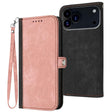 For iPhone 17 Pro Side Buckle Double Fold Hand Strap Leather Phone Case(Pink) - free shipping - PMc TechLife - Order now!