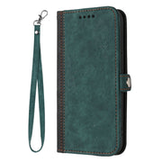 For Huawei Pura 70 Side Buckle Double Fold Hand Strap Leather Phone Case(Dark Green)