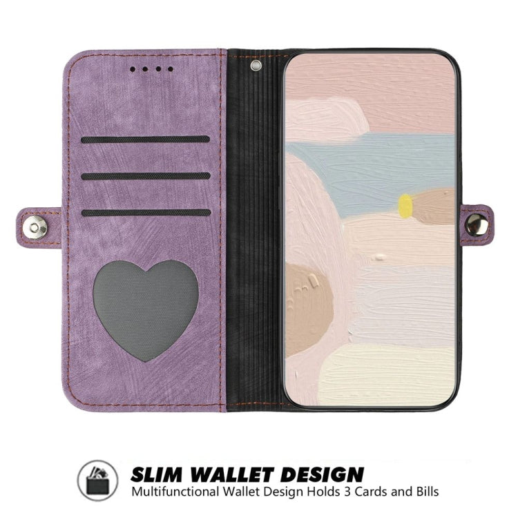 For Motorola Edge 5G 2024 Side Buckle Double Fold Hand Strap Leather Phone Case(Purple)
