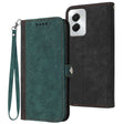 For Motorola Moto G Power 5G 2024 Side Buckle Double Fold Hand Strap Leather Phone Case(Dark Green) - Motorola Cases by PMC Jewellery | Online Shopping South Africa | PMC Jewellery | Buy Now Pay Later Mobicred