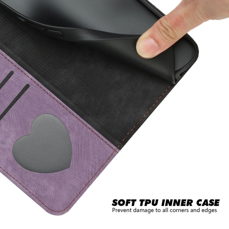 For Motorola Moto G Stylus 5G 2024 Side Buckle Double Fold Hand Strap Leather Phone Case(Purple)