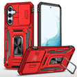 For Samsung Galaxy A54 Armor PC + TPU Camera Shield Phone Case(Red) - Galaxy Phone Cases by PMC TechLife | Online Shopping South Africa | PMC TechLife