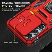 For Samsung Galaxy A54 Armor PC + TPU Camera Shield Phone Case(Red)