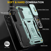 For Samsung Galaxy S24 5G Armor PC + TPU Camera Shield Phone Case(Alpine Green)