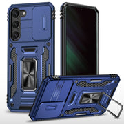 For Samsung Galaxy S24 5G Armor PC + TPU Camera Shield Phone Case(Navy Blue)