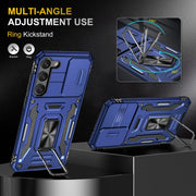 For Samsung Galaxy S24 5G Armor PC + TPU Camera Shield Phone Case(Navy Blue)