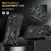 For Samsung Galaxy S24 5G Armor PC + TPU Camera Shield Phone Case(Black)