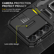 For Samsung Galaxy S24 5G Armor PC + TPU Camera Shield Phone Case(Black)