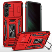 For Samsung Galaxy S24 5G Armor PC + TPU Camera Shield Phone Case(Red)