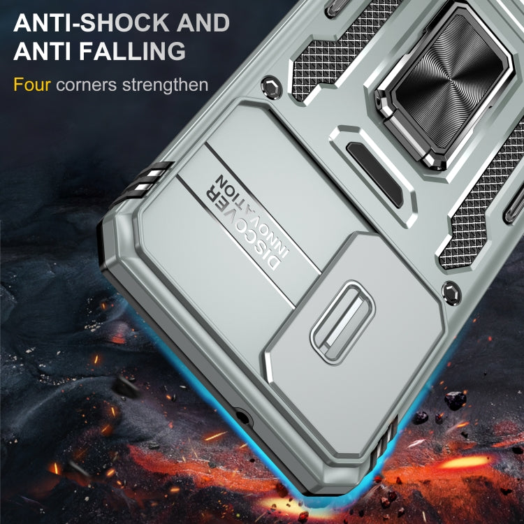 For Samsung Galaxy S24 5G Armor PC + TPU Camera Shield Phone Case(Grey)