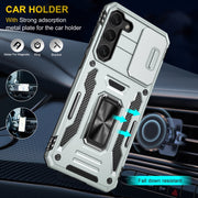 For Samsung Galaxy S24 5G Armor PC + TPU Camera Shield Phone Case(Grey)