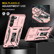 For Samsung Galaxy S24 5G Armor PC + TPU Camera Shield Phone Case(Rose Gold)