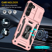 For Samsung Galaxy S24 5G Armor PC + TPU Camera Shield Phone Case(Rose Gold)