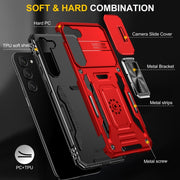 For Samsung Galaxy S24+ 5G Armor PC + TPU Camera Shield Phone Case(Red)