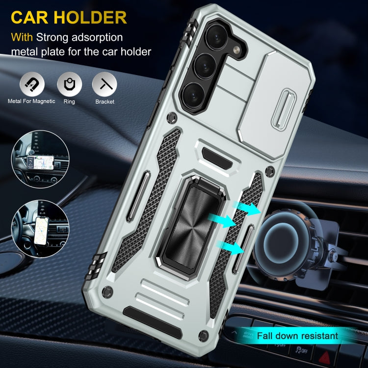 For Samsung Galaxy S24+ 5G Armor PC + TPU Camera Shield Phone Case(Grey)