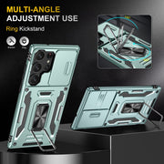 For Samsung Galaxy S24 Ultra 5G Armor PC + TPU Camera Shield Phone Case(Alpine Green)