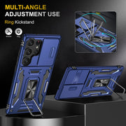 For Samsung Galaxy S24 Ultra 5G Armor PC + TPU Camera Shield Phone Case(Navy Blue)