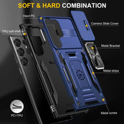 For Samsung Galaxy S24 Ultra 5G Armor PC + TPU Camera Shield Phone Case(Navy Blue)