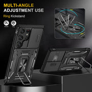 For Samsung Galaxy S24 Ultra 5G Armor PC + TPU Camera Shield Phone Case(Black)