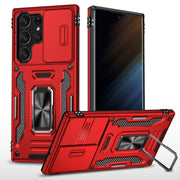 For Samsung Galaxy S24 Ultra 5G Armor PC + TPU Camera Shield Phone Case(Red)
