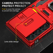 For Samsung Galaxy S24 Ultra 5G Armor PC + TPU Camera Shield Phone Case(Red)