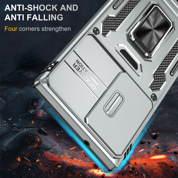 For Samsung Galaxy S24 Ultra 5G Armor PC + TPU Camera Shield Phone Case(Grey)