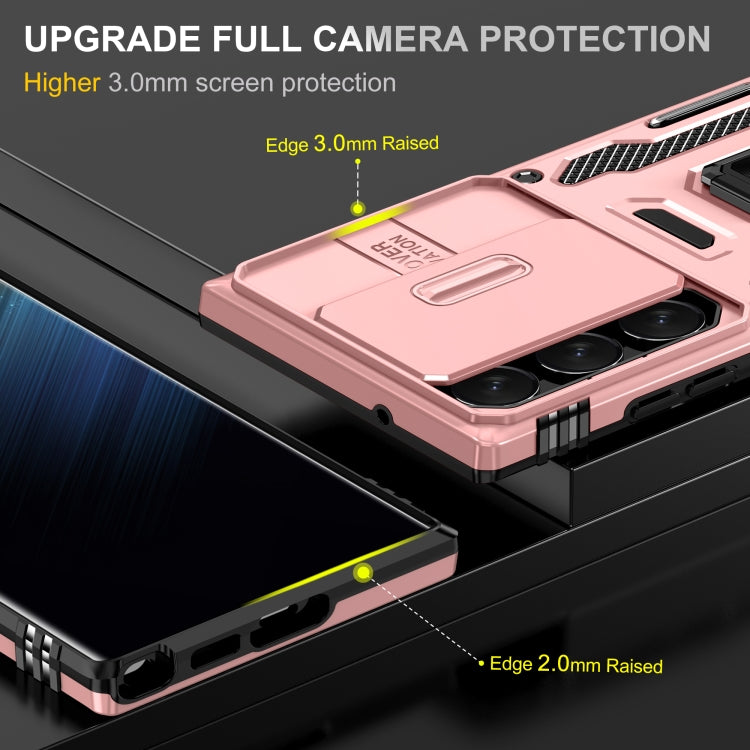 For Samsung Galaxy S24 Ultra 5G Armor PC + TPU Camera Shield Phone Case(Rose Gold)