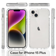 For iPhone 15 Plus Full Body Shockproof Clear Gradient Phone Case(Purple)