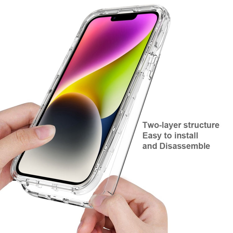 For iPhone 15 Plus Full Body Shockproof Clear Gradient Phone Case(Purple)