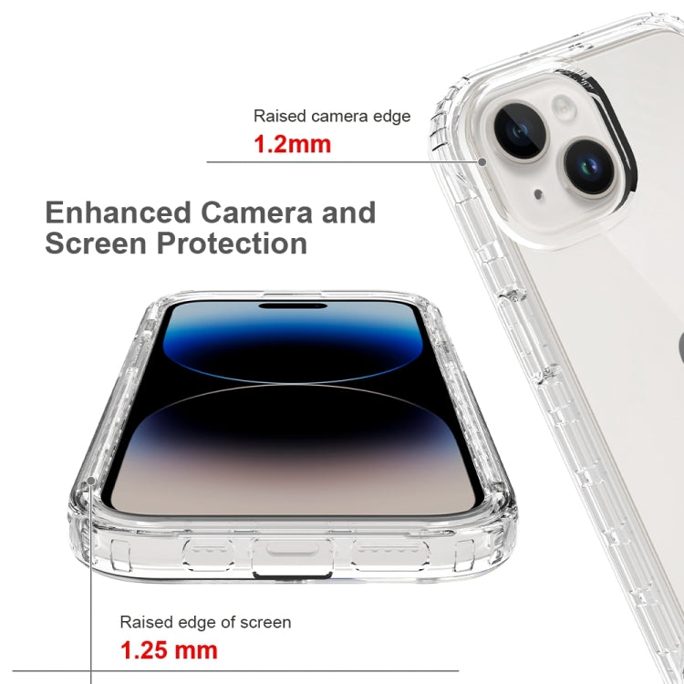For iPhone 15 Plus Full Body Shockproof Clear Gradient Phone Case(Purple)