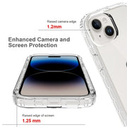 For iPhone 15 Plus Full Body Shockproof Clear Gradient Phone Case(Purple)