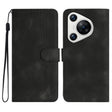 For Huawei Pura 70 Heart Pattern Skin Feel Leather Phone Case(Black) - Huawei Cases by PMC Jewellery | Online Shopping South Africa | PMC Jewellery | Buy Now Pay Later Mobicred