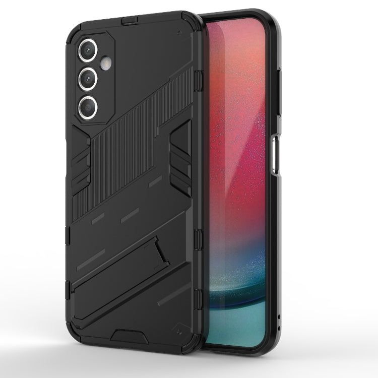 For Samsung Galaxy A25 5G Punk Armor 2 in 1 PC + TPU Shockproof Phone Case with Invisible Holder(Black)