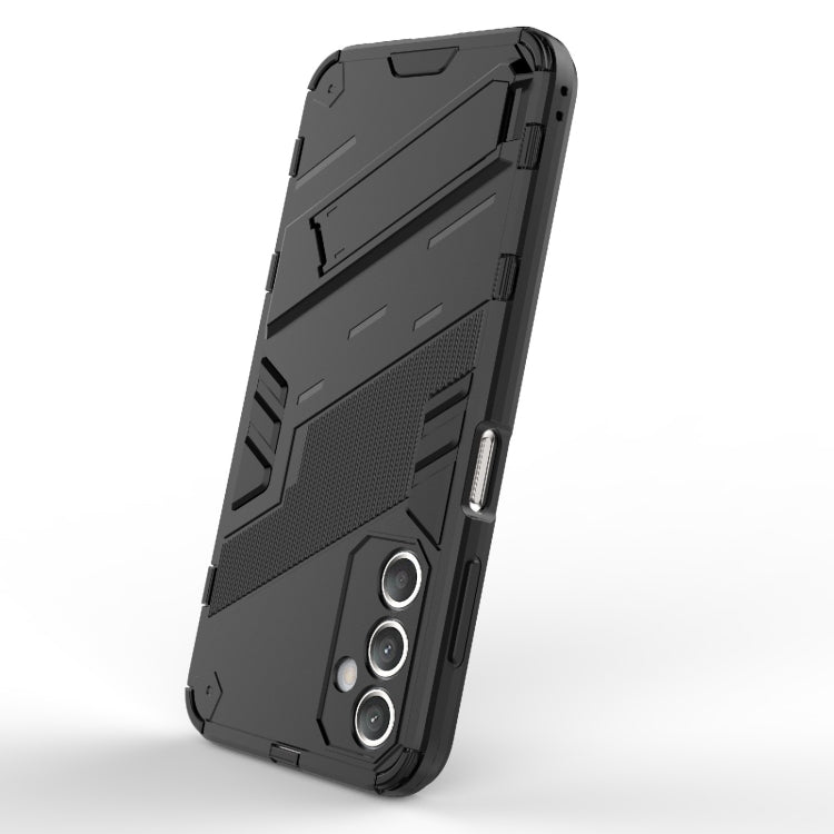 For Samsung Galaxy A25 5G Punk Armor 2 in 1 PC + TPU Shockproof Phone Case with Invisible Holder(Black)