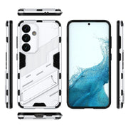 For Samsung Galaxy S24 5G Punk Armor 2 in 1 PC + TPU Shockproof Phone Case with Invisible Holder(White)