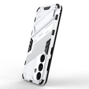 For Samsung Galaxy S24 5G Punk Armor 2 in 1 PC + TPU Shockproof Phone Case with Invisible Holder(White)