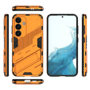 For Samsung Galaxy S24 5G Punk Armor 2 in 1 PC + TPU Shockproof Phone Case with Invisible Holder(Orange)