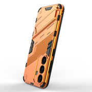 For Samsung Galaxy S24 5G Punk Armor 2 in 1 PC + TPU Shockproof Phone Case with Invisible Holder(Orange)