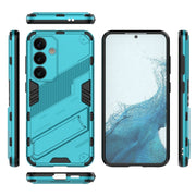 For Samsung Galaxy S24 5G Punk Armor 2 in 1 PC + TPU Shockproof Phone Case with Invisible Holder(Blue)