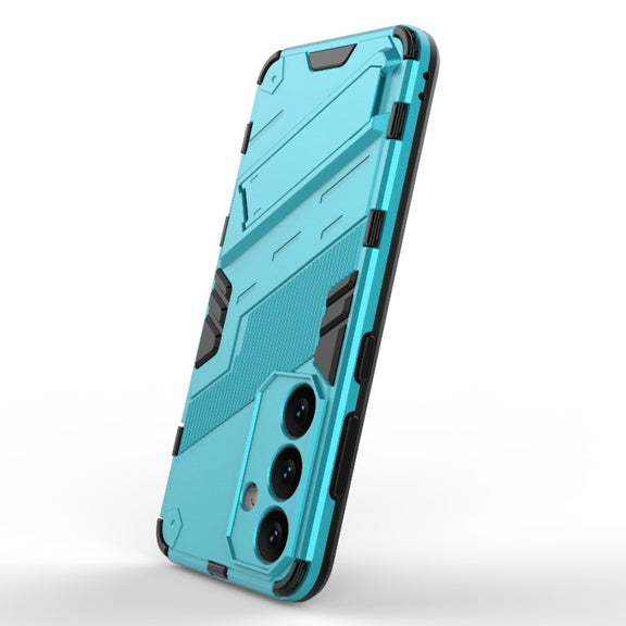 For Samsung Galaxy S24 5G Punk Armor 2 in 1 PC + TPU Shockproof Phone Case with Invisible Holder(Blue)