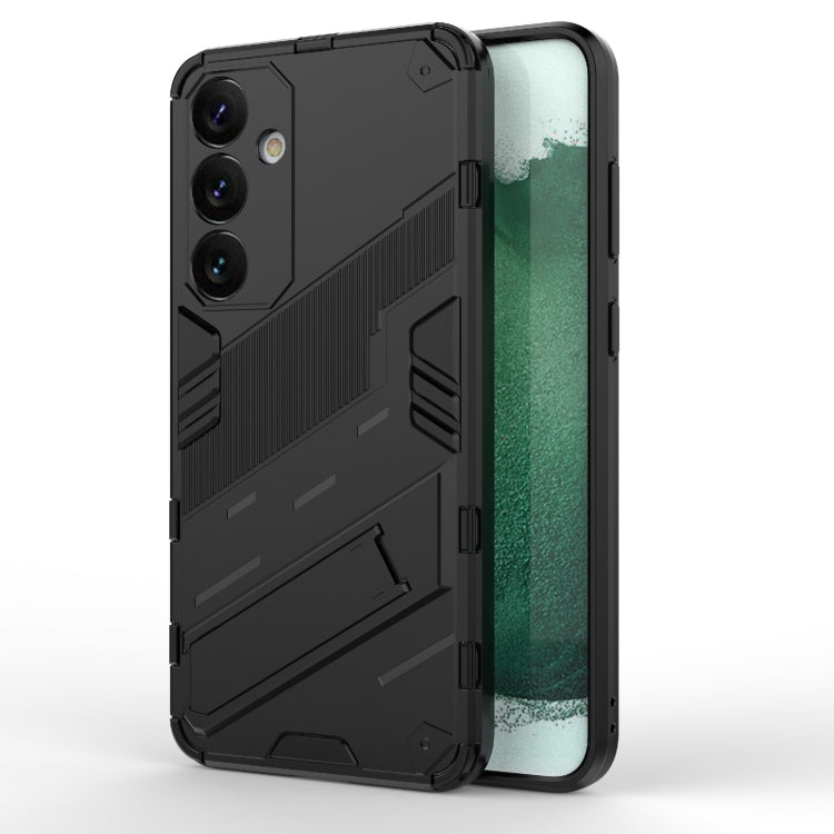 For Samsung Galaxy S24+ 5G Punk Armor 2 in 1 PC + TPU Shockproof Phone Case with Invisible Holder(Black)