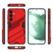 For Samsung Galaxy S24+ 5G Punk Armor 2 in 1 PC + TPU Shockproof Phone Case with Invisible Holder(Red)