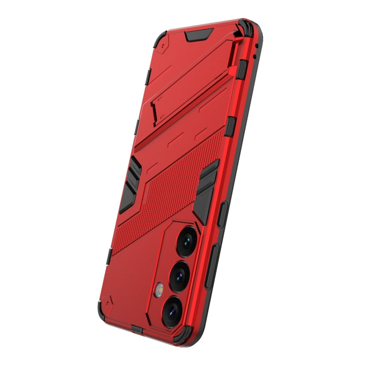 For Samsung Galaxy S24+ 5G Punk Armor 2 in 1 PC + TPU Shockproof Phone Case with Invisible Holder(Red)