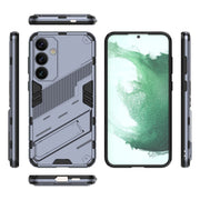 For Samsung Galaxy S24+ 5G Punk Armor 2 in 1 PC + TPU Shockproof Phone Case with Invisible Holder(Grey)