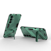 For Samsung Galaxy S24+ 5G Punk Armor 2 in 1 PC + TPU Shockproof Phone Case with Invisible Holder(Green)