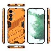 For Samsung Galaxy S24+ 5G Punk Armor 2 in 1 PC + TPU Shockproof Phone Case with Invisible Holder(Orange)